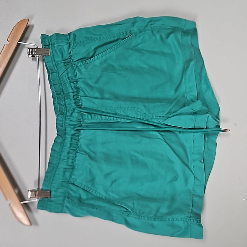 Loft green jewel-tone drawstring shorts